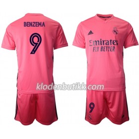 Real Madrid Karim Benzema 9 Barn Bortedraktsett 2020-2021 Kortermet (+ Korte bukser)